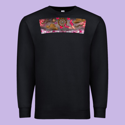 Howdy Valentine Premium Sweatshirt Designed By Cowhidedigitalart