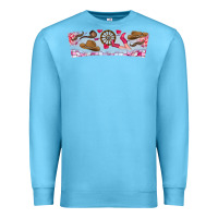 Ocean Blue Howdy Valentine Premium Sweatshirt - CowhideDigitalArt