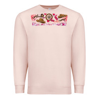 Pale Pink Howdy Valentine Premium Sweatshirt - CowhideDigitalArt