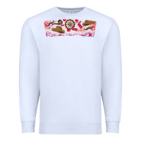 White Howdy Valentine Premium Sweatshirt - CowhideDigitalArt