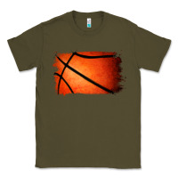 Army Green Basketball Brushstroke Classic Tee - RanaPortraitStore