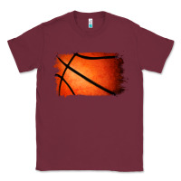 Burgundy Basketball Brushstroke Classic Tee - RanaPortraitStore
