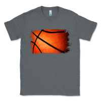 Charcoal Heather Basketball Brushstroke Classic Tee - RanaPortraitStore