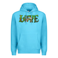 Ocean Blue love with shamrock Premium Hoodie - RanaPortraitStore