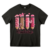 Asphalt valentine's day teacher life pencils Heavy Core Tee - MaliasSmallBusiness