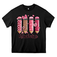 Black valentine's day teacher life pencils Heavy Core Tee - MaliasSmallBusiness