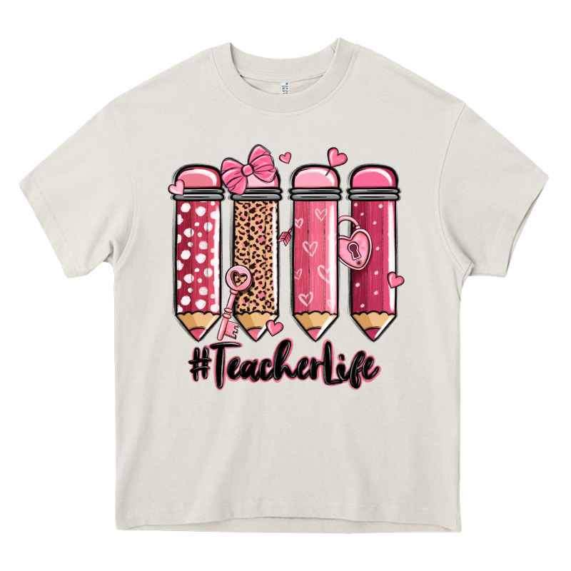 Valentine's Day Teacher Life Pencils Heavy Core Tee by MaliasSmallBusiness | Teevron