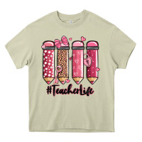 Mossy valentine's day teacher life pencils Heavy Core Tee - MaliasSmallBusiness