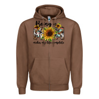 Chestnut Being a mom makes my life complete Mother's Day Zipper Hoodie - FaDigitalArtStudio