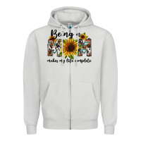 Dove Grey Being a mom makes my life complete Mother's Day Zipper Hoodie - FaDigitalArtStudio