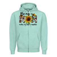 Being A Mom Makes My Life Complete Mother's Day Zipper Hoodie | Teevron