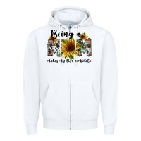White Being a mom makes my life complete Mother's Day Zipper Hoodie - FaDigitalArtStudio