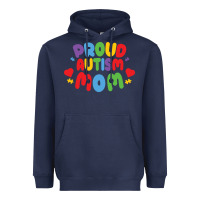 Navy LIL Autism Mom Heavyweight Hoodie - CowhideDigitalArt