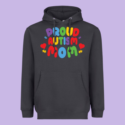 Lil Autism Mom Heavyweight Hoodie Designed By Cowhidedigitalart