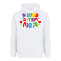 White LIL Autism Mom Heavyweight Hoodie - CowhideDigitalArt