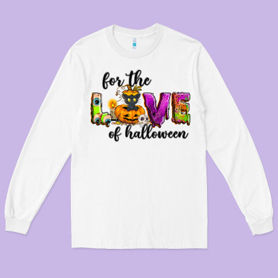 For The Love Of Halloween Long Sleeve Tee Designed By Nancycooperartshop