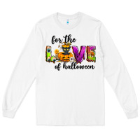 White For the love of Halloween Long Sleeve Tee - NancyCooperArtShop