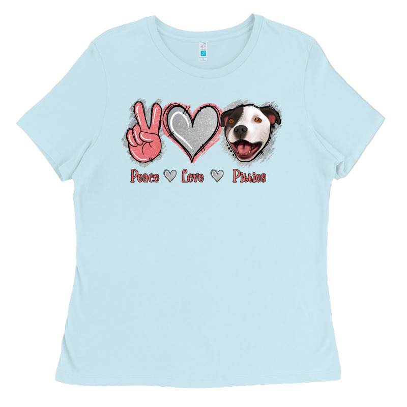 Peace Love Pitties Ladies Tee by Jasminsmagicworld | Teevron