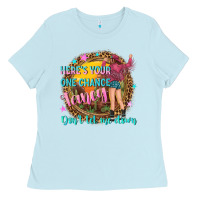 Baby Blue heres your one chance fancy Ladies Tee - NancyCooperArtShop