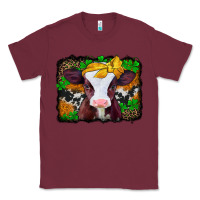 Burgundy st patricks baby cow with leopard background Classic Tee - Jasminsmagicworld