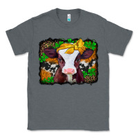 Charcoal Heather st patricks baby cow with leopard background Classic Tee - Jasminsmagicworld