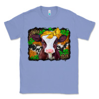 Colony Blue st patricks baby cow with leopard background Classic Tee - Jasminsmagicworld