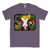 Lavender st patricks baby cow with leopard background Classic Tee - Jasminsmagicworld