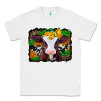 White st patricks baby cow with leopard background Classic Tee - Jasminsmagicworld