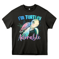 Asphalt im turtley adorable turtle Heavy Core Tee - MaliasSmallBusiness