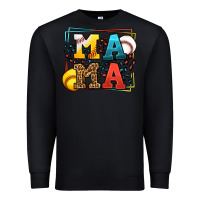Black Leopard Softball And Baseball Mama Mother's Day Premium Sweatshirt - LillyAllenDesigns