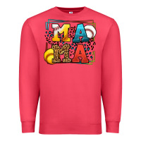 Cardinal Leopard Softball And Baseball Mama Mother's Day Premium Sweatshirt - LillyAllenDesigns