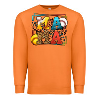Carrot Leopard Softball And Baseball Mama Mother's Day Premium Sweatshirt - LillyAllenDesigns