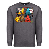 Charcoal Heather Leopard Softball And Baseball Mama Mother's Day Premium Sweatshirt - LillyAllenDesigns