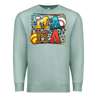 Leopard Softball And Baseball Mama Mother's Day Premium Sweatshirt | Teevron