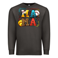 Smoke Leopard Softball And Baseball Mama Mother's Day Premium Sweatshirt - LillyAllenDesigns