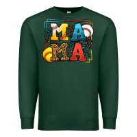 Sports Green Leopard Softball And Baseball Mama Mother's Day Premium Sweatshirt - LillyAllenDesigns