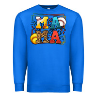True Royal Leopard Softball And Baseball Mama Mother's Day Premium Sweatshirt - LillyAllenDesigns