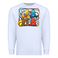 White Leopard Softball And Baseball Mama Mother's Day Premium Sweatshirt - LillyAllenDesigns