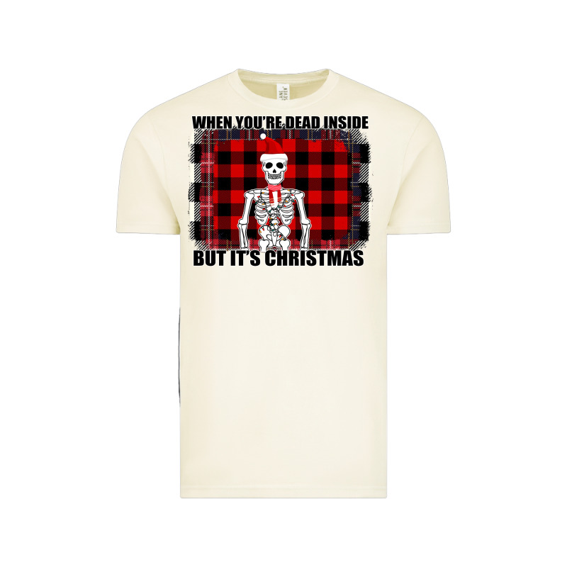 When You Re Dead Inside But It Christmas Skeleton Vintage Tee by Bettercallsaul | Teevron