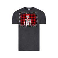 Vintage Black When You re Dead Inside But It Christmas Skeleton Vintage Tee - Bettercallsaul