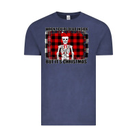 Vintage Denim When You re Dead Inside But It Christmas Skeleton Vintage Tee - Bettercallsaul