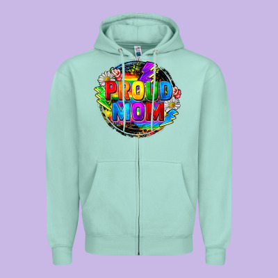 Proud Mom Lgbtq+ Mother's Day Zipper Hoodie Designed By Fadigitalartstudio
