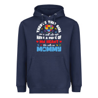 Navy lil autism mom Heavyweight Hoodie - CowhideDigitalArt