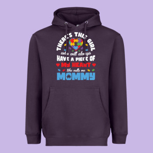 Lil Autism Mom Heavyweight Hoodie Designed By Cowhidedigitalart