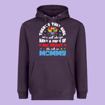 Lil Autism Mom Heavyweight Hoodie Designed By Cowhidedigitalart