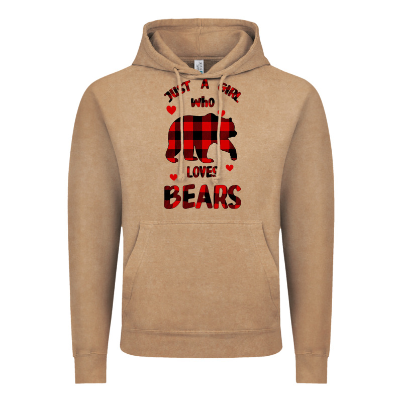 Just A Girl Who Loves Bears Vintage Hoodie by Bettercallsaul | Teevron