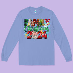 Family Christmas 2024 Long Sleeve Tee Designed By Texasbilliewilder