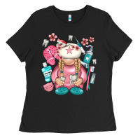Black dentist gnome Ladies Tee - NancyCooperArtShop