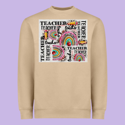 Teacher Tumbler Heavyweight Sweatshirt Designed By Cowgirlartshop