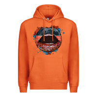Carrot American flag lips 4th of july Premium Hoodie - FaDigitalArtStudio